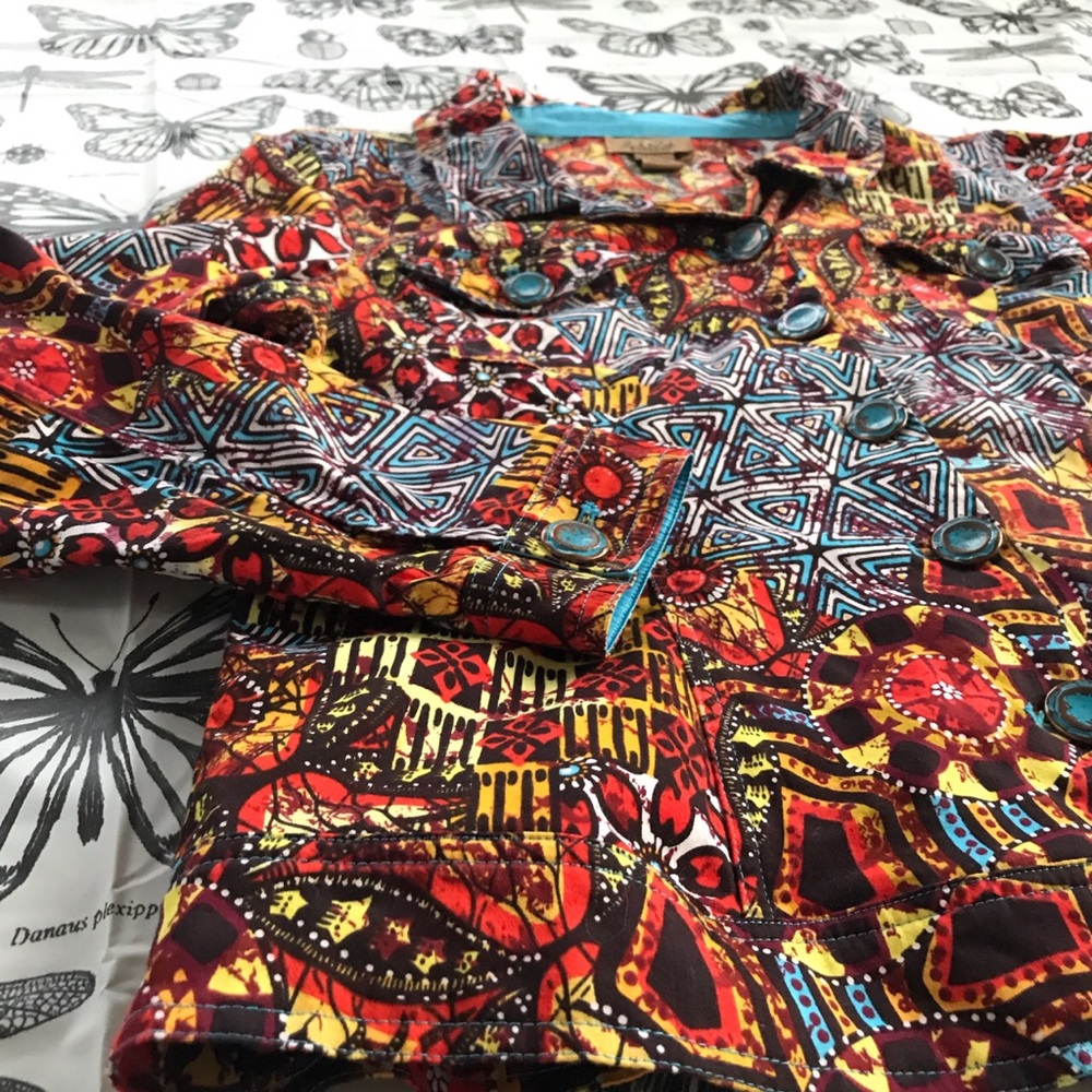 Bright shirt jacket by Peck & Peck